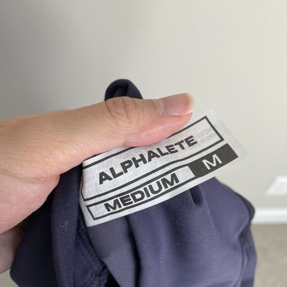 Alphalete Size M Purple Aura High Rise Blizzard Print Leggings Purple Workout - Picture 4 of 6